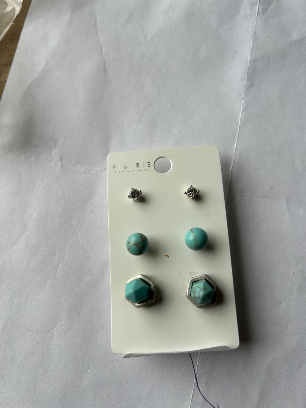 Turquoise Stud Earring Set - 3 Pair